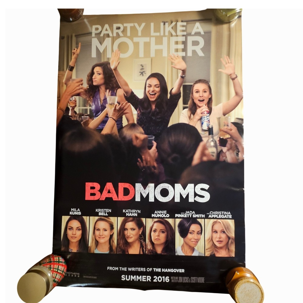 Bad Moms Movie Poster 27x40 2016 Comedy Mila Kunis Kristen Bell Kathryn Hahn D/S